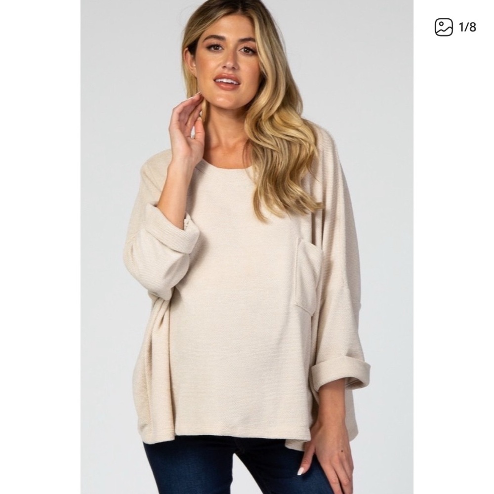 Pinkblush Cream Chenille Dolman Sweater